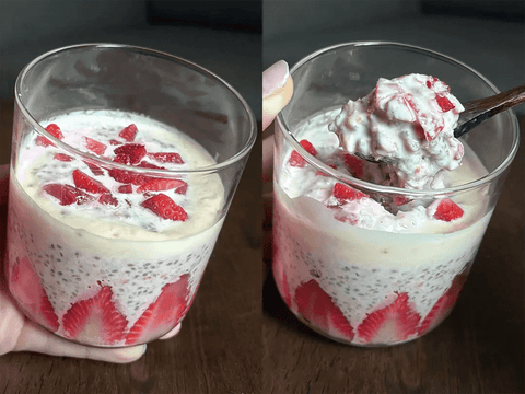 Recette Overnight Oats Fraise et Chocolat Blanc - @apricotmaxine